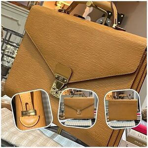 LOUIS VUITTON Serviette Conseiller Bag in Camel Tan EPI Leather, Vintage